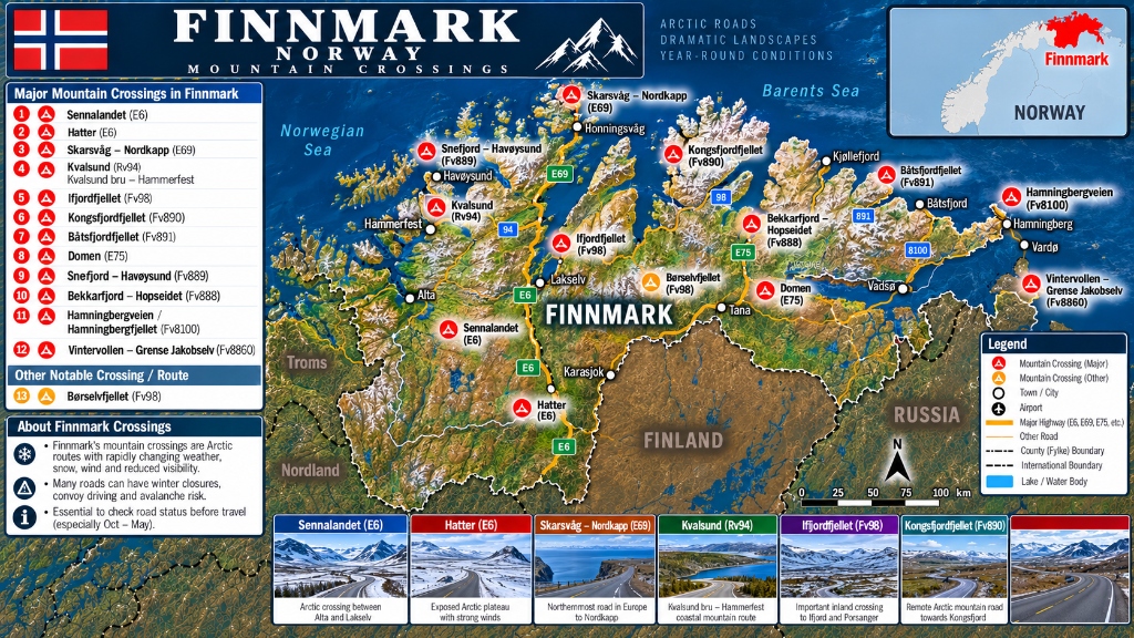 Finnmark Arctic Passes Map